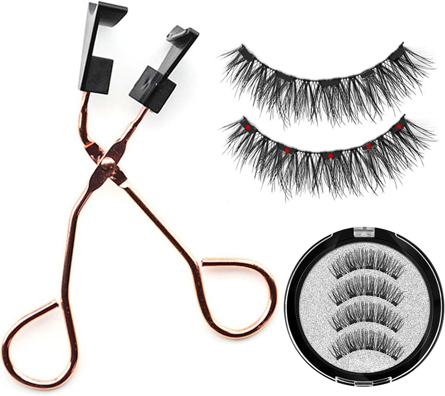 Magnetic Eyelashes | 1 Pair False Eyelash and Applicator for Natural Look | Light Magnetic Eyelashes with Applicator Kit, Reusable Long Lasting Magnetic Eyelashes Zalhin