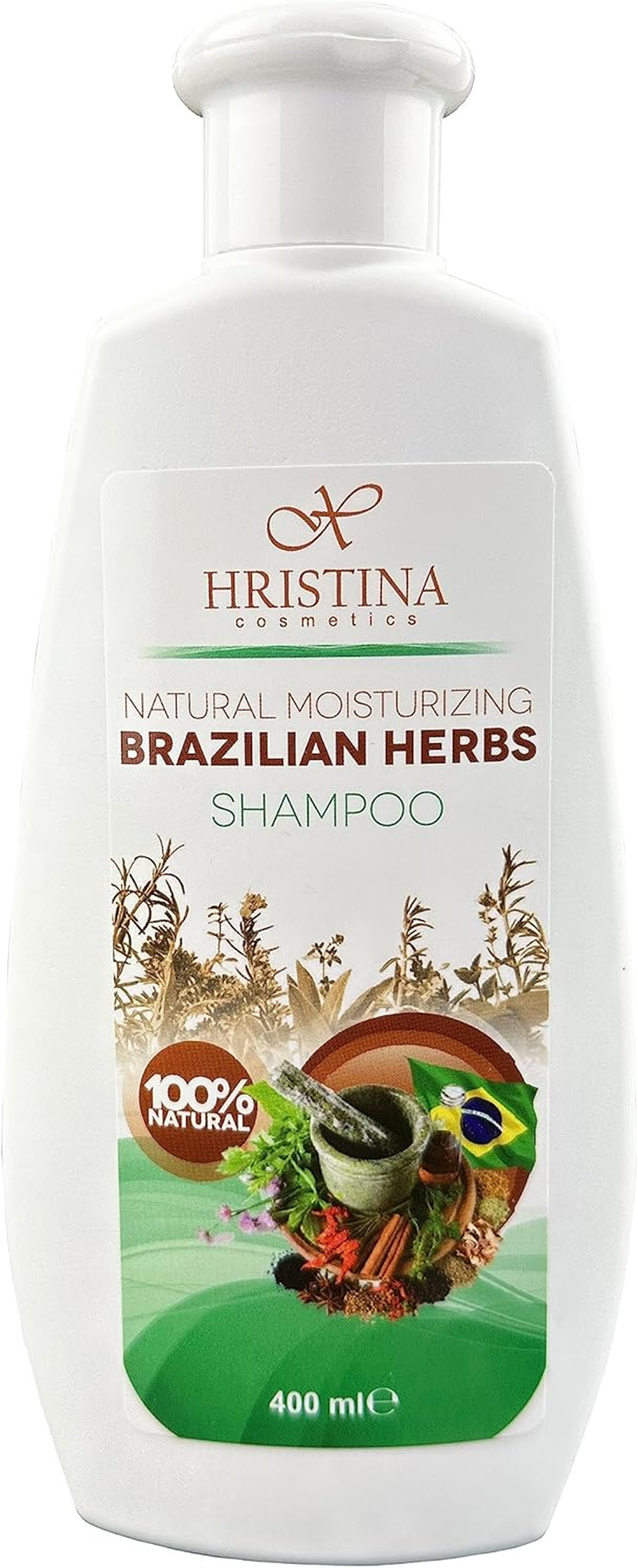 100% Natural Brazilian Herbal Shampoo with Argan Oil, Orange Oil, Lemongrass Oil and Rosemary Moisturising, Stimulating and Thickening Herbal Essences Unique Freshness 400Ml image number 1