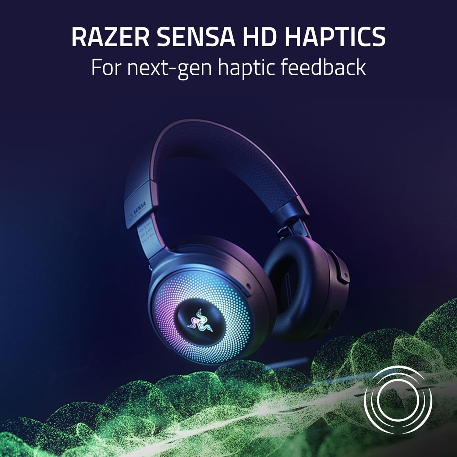 Razer Kraken V4 Pro Wireless Gaming Headphones: OLED Control Center - HD Haptics - 2.4Ghz Wireless - Bluetooth, USB, 3.5Mm - for PC, Mac, PS5, Nintendo Switch, Smartphone image number 3
