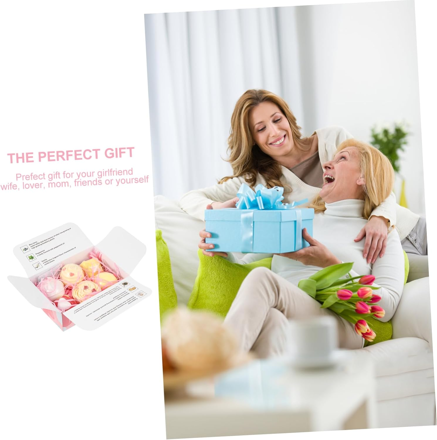 Minkissy 6Pcs Cake Shape Bath Salt Adorable for Spa Moisturizing and Exfoliating Women and Girls image number 6