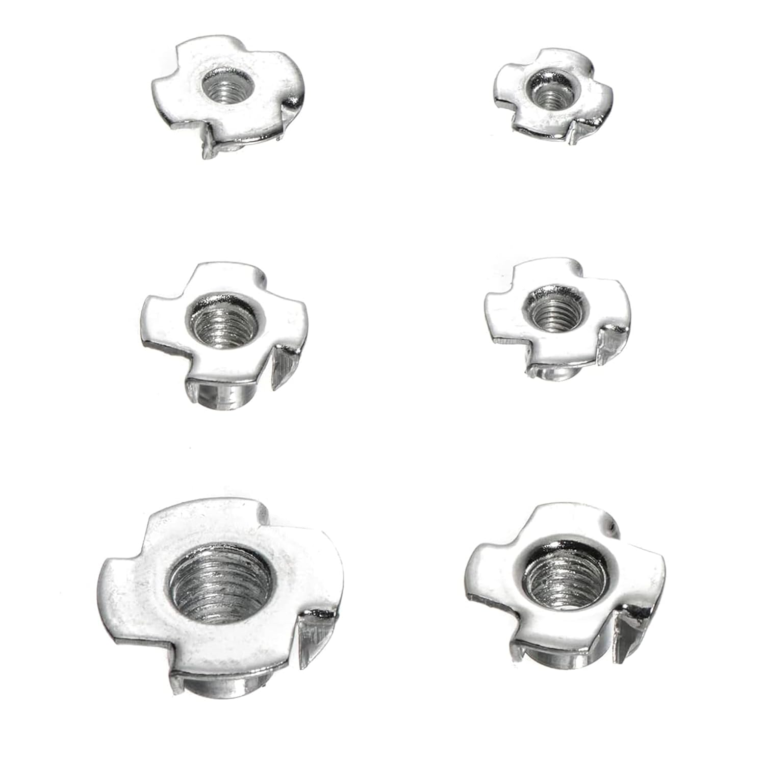 EFGTEK 130Pcs Carbon Steel T-Screw-Nuts Set,M3 M4 M5 M6 M8 Carbon Steel T-Nuts Assortment Kit for Wood, Rock Climbing Holds, Cabinetry, Furniture image number 4