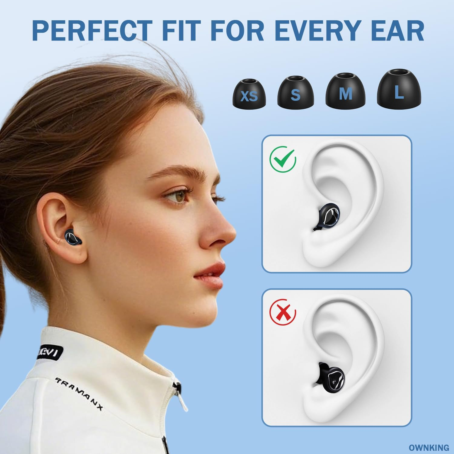 50Db Ear Plugs for Sleep, Noise Cancelling Ear Plugs for Deep Focus, Noise Sensitivity, Reusable Soft Environmentally Friendly Silicone, Ultra-Light, Waterproof & Washable, with 8 Tips (XS-L) image number 1