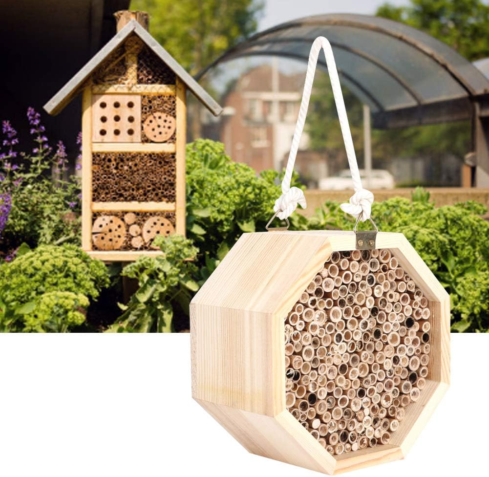 Insect Hotel Insect House, Wooden Bee House, Bee Nesting, Wood Bug Room for Garden for Outdoor Yard Decoration image number 4