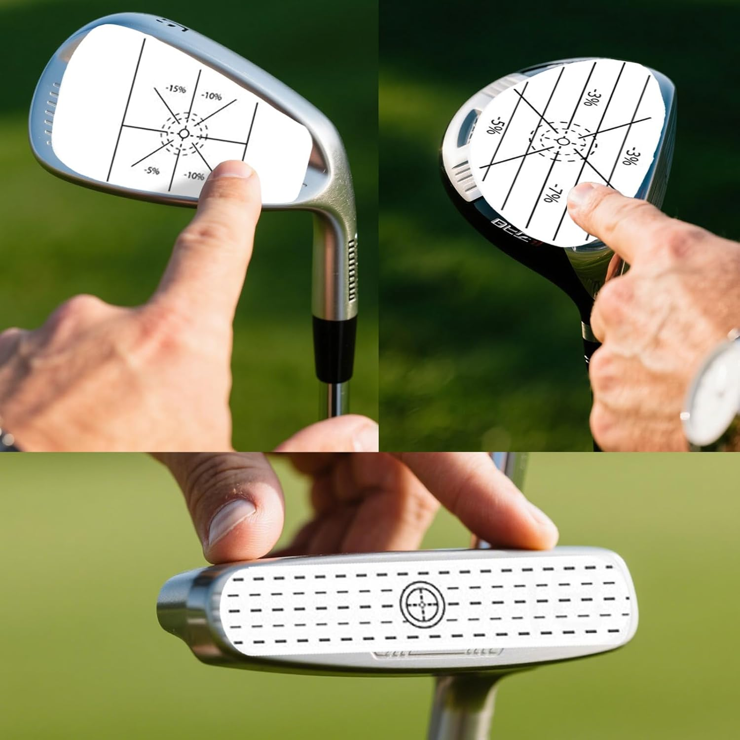 180Pcs Golf Impact Tape Stickers, Golf Alignment Sticks Labels for Swing Training to Improve Hitting Accuracy, Golf Accessories, Suitable for All Golf Clubs image number 4