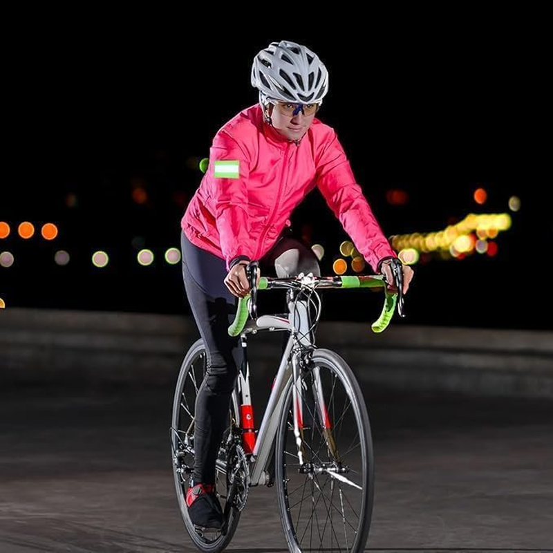 4 Pieces Reflective Safety Patches for Night Reflective,Backpack Patches for Sports Gear,Workwear,Raincoats and Uniforms Patch(Green) image number 2