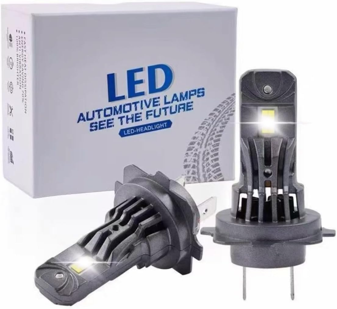 Wbuosz H8 LED Headlight Bulbs, 400% Brightness 29000LM 6000K White 1:1 Mini Size All-In-One Conversion Kit Non-Polarity No Adapter Required Plug and Play H9 H8 H11 LED Fog Light Bulb, Pack of 2 image number 2