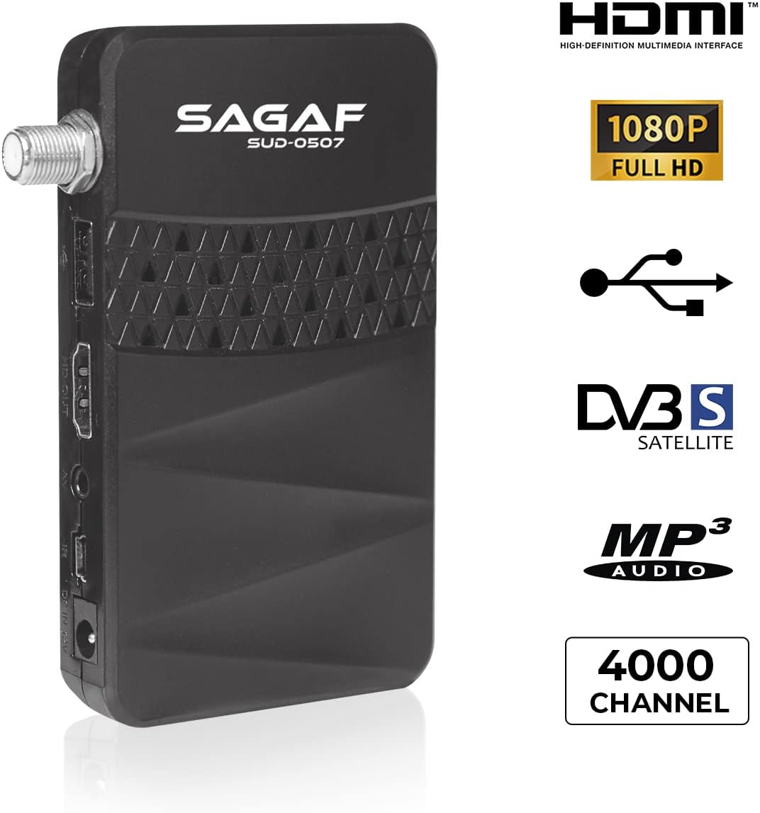 LEYF & Sagaf SUD-0507 Mini Satellite Receiver DVB-S2 Full HD 1080P Digital Receiver (HDTV, Scart, USB)