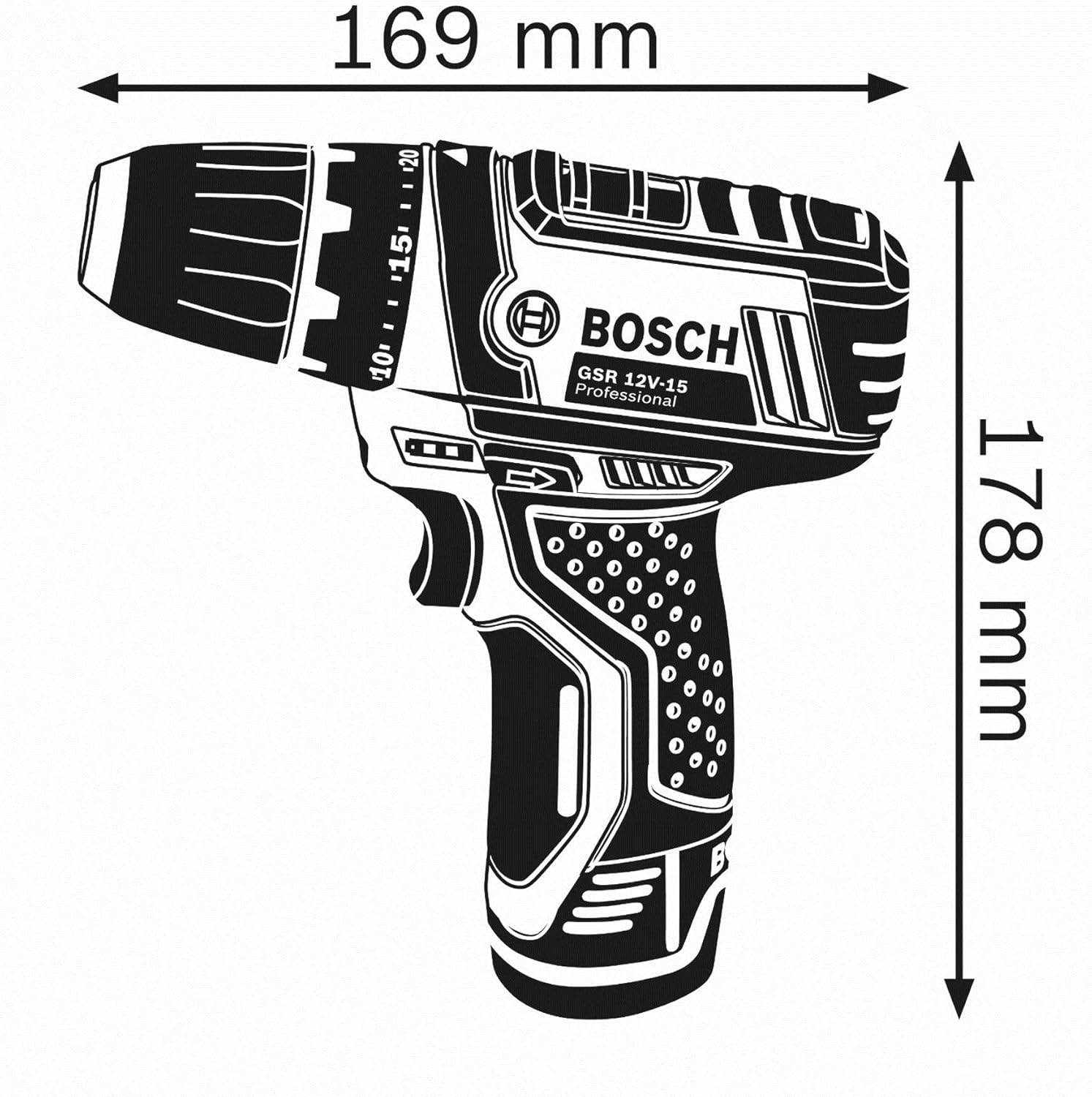 Bosch Professional GSR 12 V-15 Cordless Drill Driver (Without Battery and Charger) - Carton image number 1