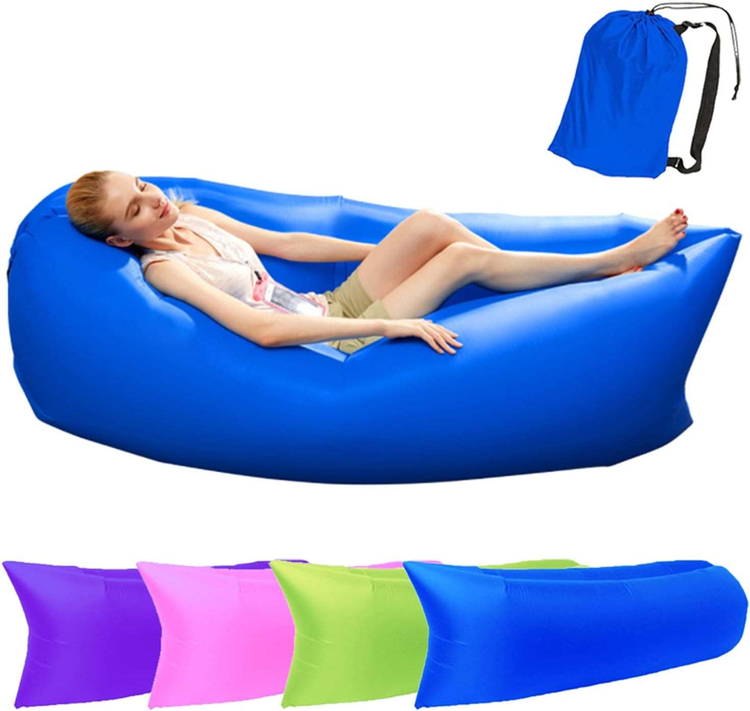 Yotsuba Air Lounger, Fast Inflatable Air Sofa & Sleeping Bed, Portable Camping Accessory for Indoor & Outdoor