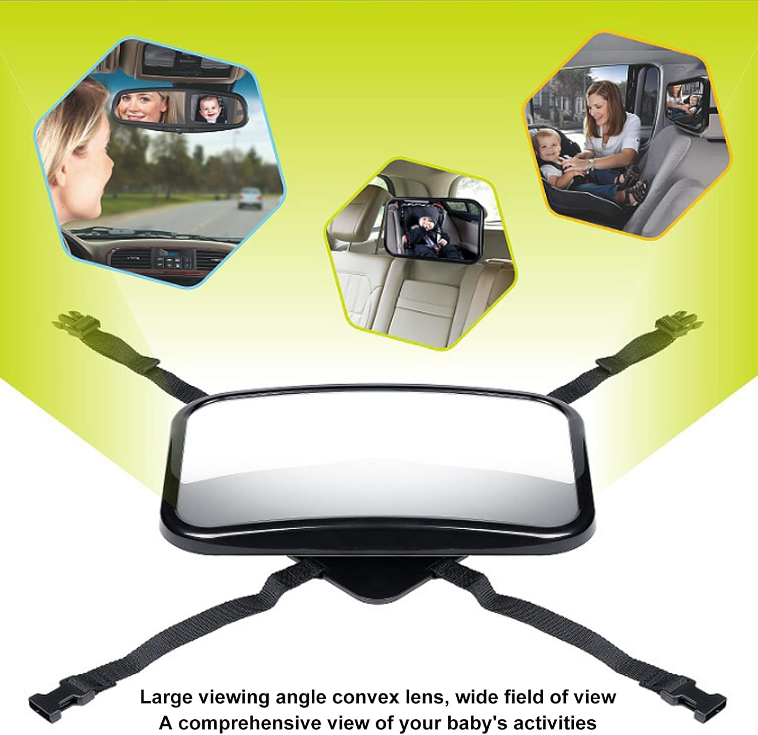 Car Mirror for Rear Facing Infant, Ing Mirror, 360&deg; Shatterproof Back with Wide View Angle, Fi Cars Trucks Suvs image number 4