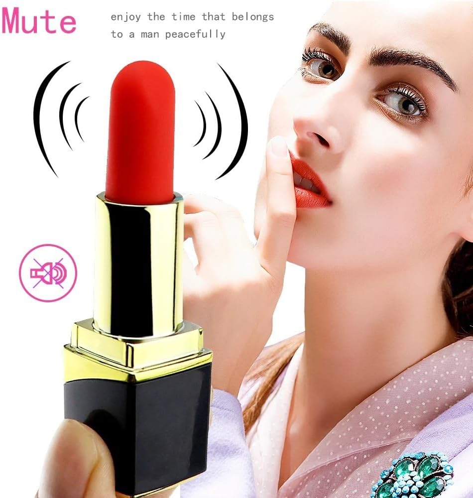 CTFIVING Bullet Lipstick G Spot Vibrator - Lipstick Shaped Tip with 10 Vibration Modes Discreet Pocket Womens Clitoral Vibrator for Her, Rechargeable Soft Powerful Vibrating Adult Sex Toys & Games image number 4