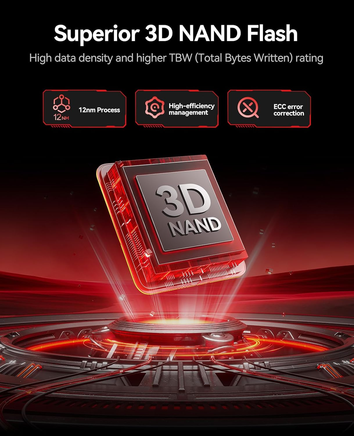 ORICO X7000 2TB Nvme SSD for Gaming, 7400Mb/S Read Speed, 17&Mu;s Response Time, Pcie Gen 4 Internal Drive, PS5 & PC Compatibility, Comes with Heatsink for Enhanced Cooling and Multitasking image number 5