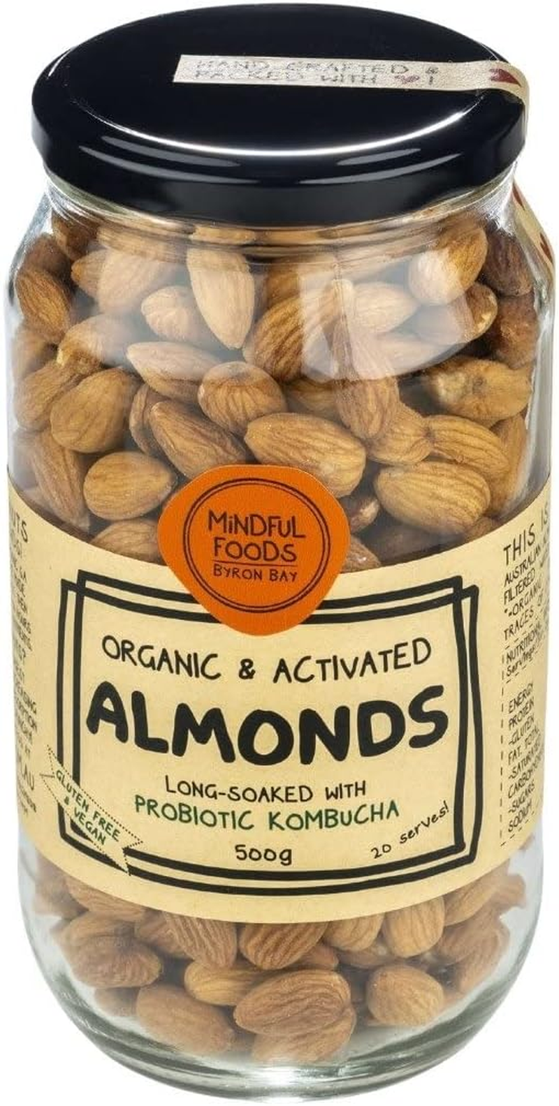 Mindful Foods Organic & Activated Almonds 500 G image number 1