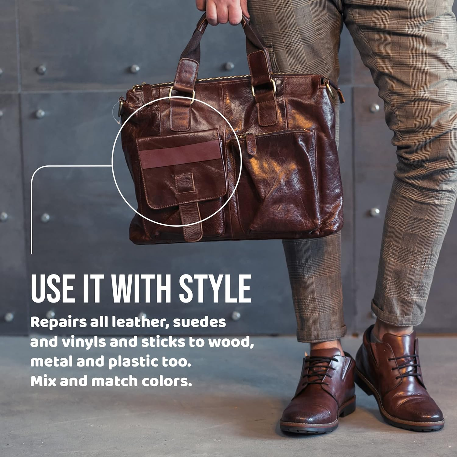 Mastaplasta Original Self-Adhesive Leather Repair Patches - Black 150 X 10 Cm (60 X 4In). Your Quick and Easy All-In-One Upholstery-Quality Leather Repair Kit for Sofas, Car Seats, Bags & DIY image number 6