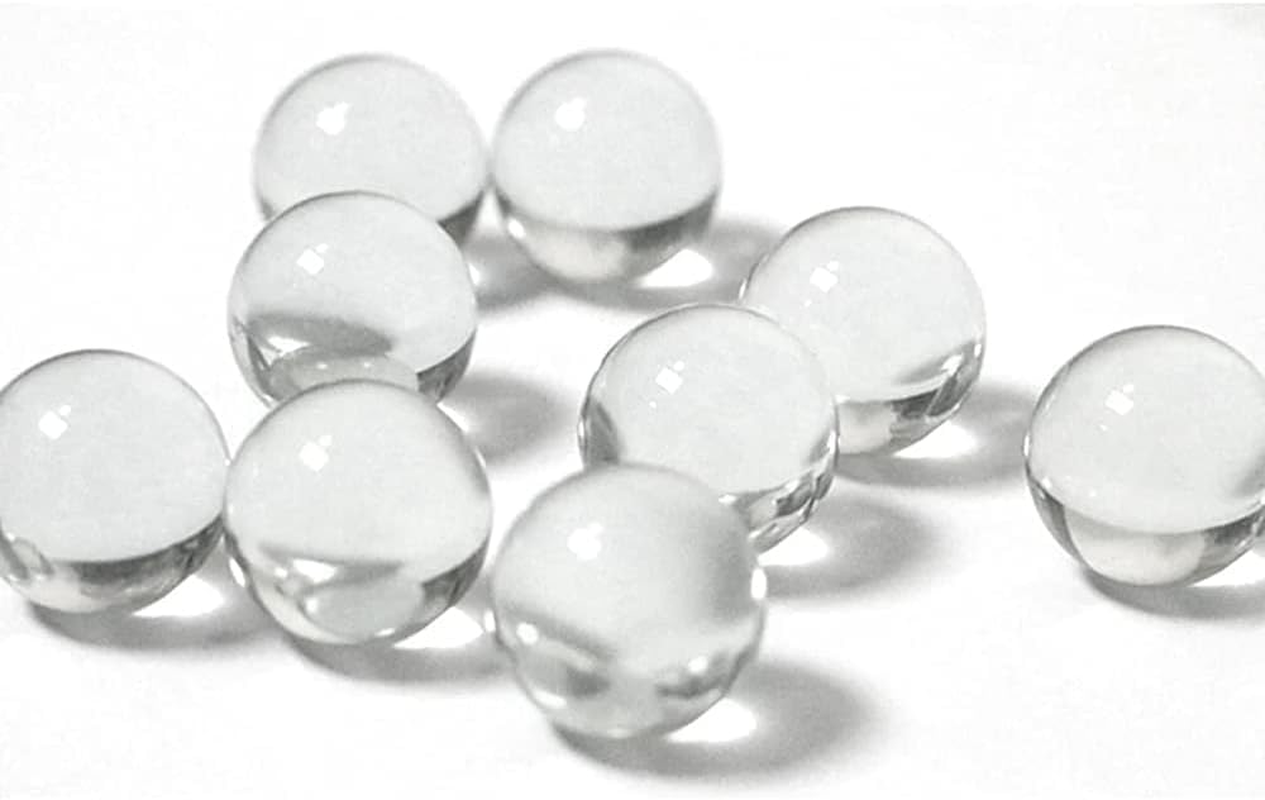 20 Pcs 10Mm Clear Glass Marbles Solid Marble Beads Marbles Games Bouncing Ball Pinball Machine for Vase Fish Tank Filler Home Decor, Dice and Marble Games, Sports and Outdoor Play image number 6