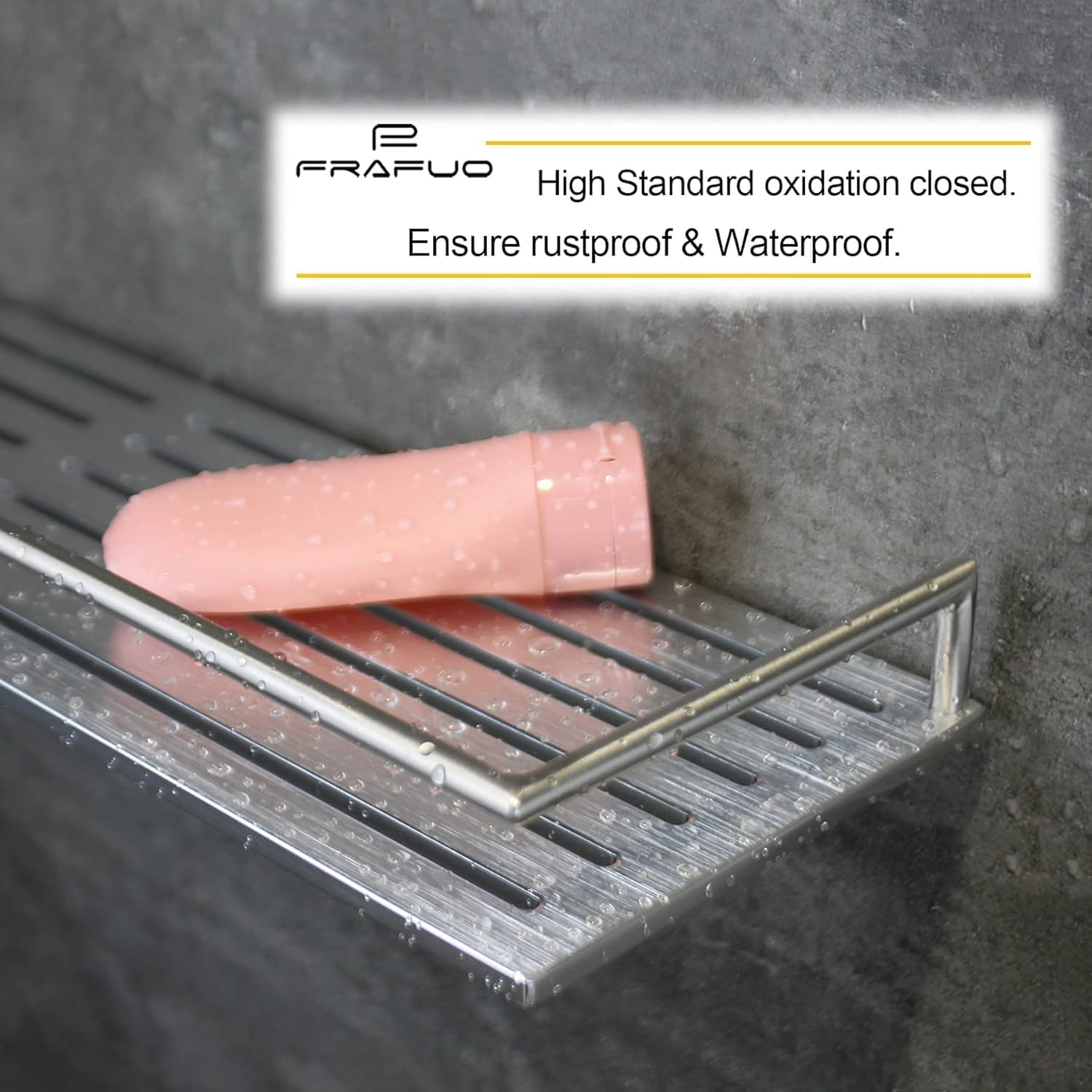 Frafuo Shower Caddy Corner Shelf for Bathroom Storage 300Mm Aluminum Brushed Wall Mount Bathroom Shelf over Toilet Storage Rustproof Kitchen Storage