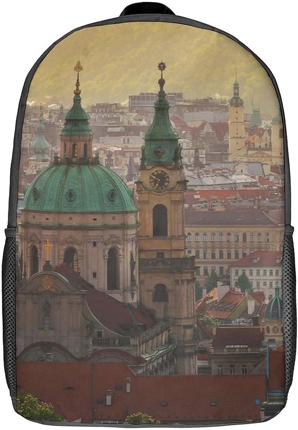 Cute Waterproof Lightweight Childrens Students Bags Backpacks Print Prague Czech Republic City Landscape Fog for Christmas Gi