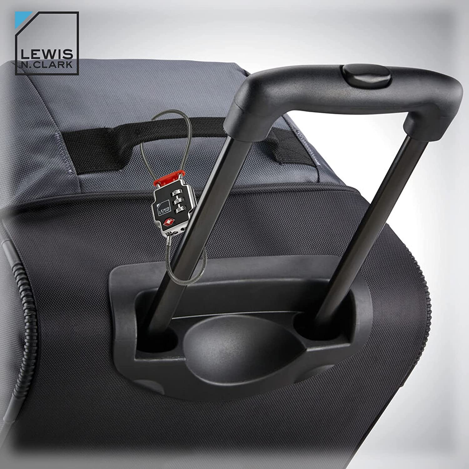 Lewis N Clark Triple Security Lock: TSA Luggage Locks for Suitcases, Carry On, Laptop Bag & More, Set Combination Lock to Create Secure Padlock for Travel, Vacation, Business, or Backpacking - Blue image number 7