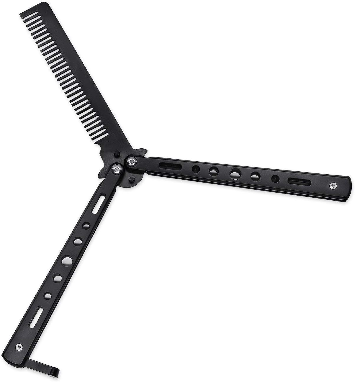 Practice Butterfly Comb, Professional Training Comb, Metal Folding Practice Tool, Portable and Multifunctional, Hair Styling Tools for Sport Outdoor Use image number 5