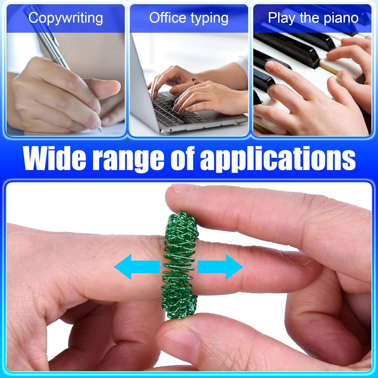 Finger Massage Rings, 30 Pcs Acupressure Ring, Spiky Sensory Finger Rings for Teens, Adults Silent Stress Reducer and Massager (6 Color) image number 4