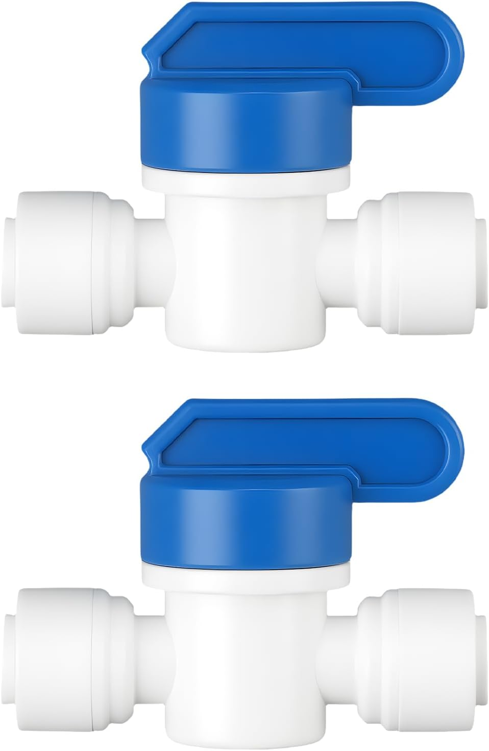 SING F LTD 2Pcs 1/4 Inch Shut off 6.5Mm Straight Connector for RV Camper Reverse Osmosis and Drinking Water 50X36Mm image number 2