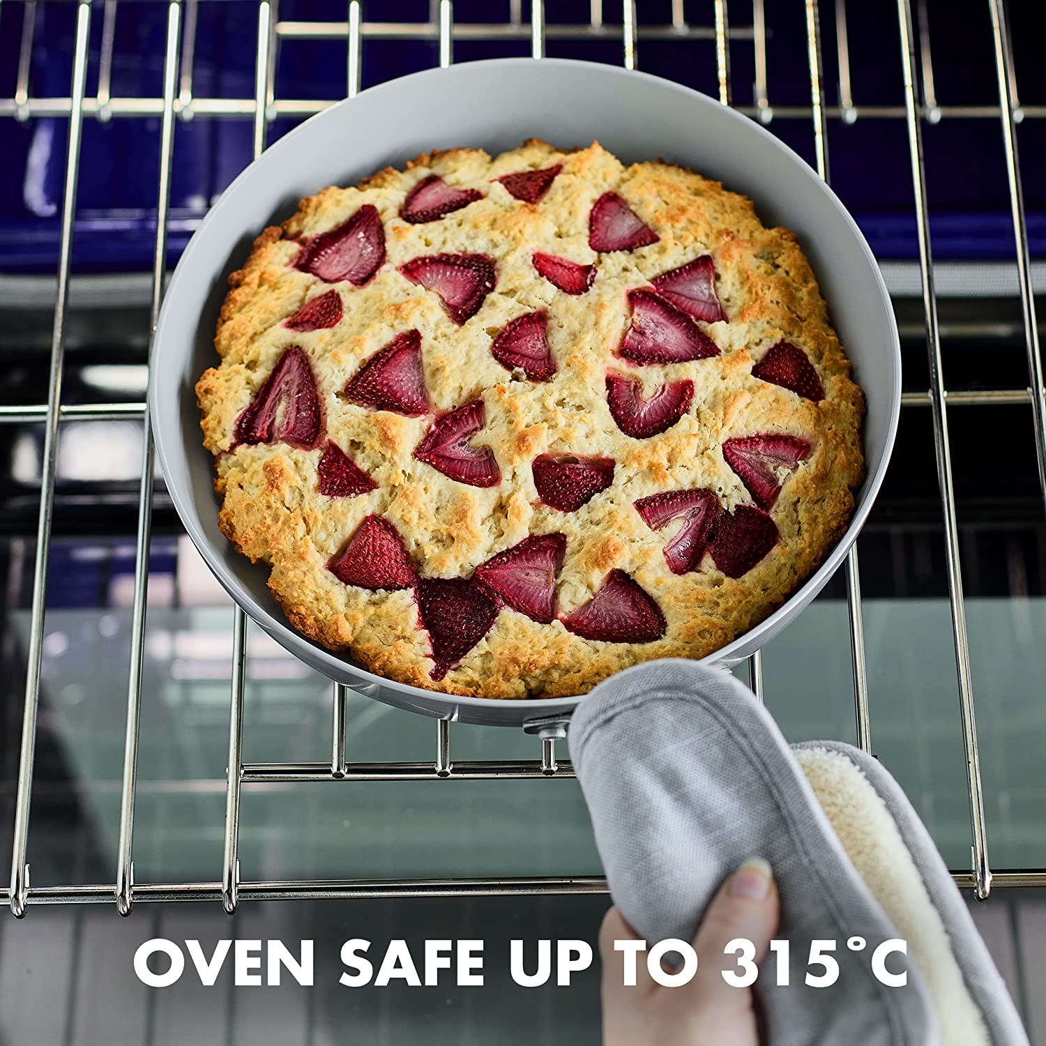 Greenpan Venice Pro Tri-Ply Stainless Steel Healthy Ceramic Nonstick 28Cm Frying Pan Skillet, Pfas-Free, Multi Clad, Induction, Dishwasher Safe, Oven Safe, Silver image number 5