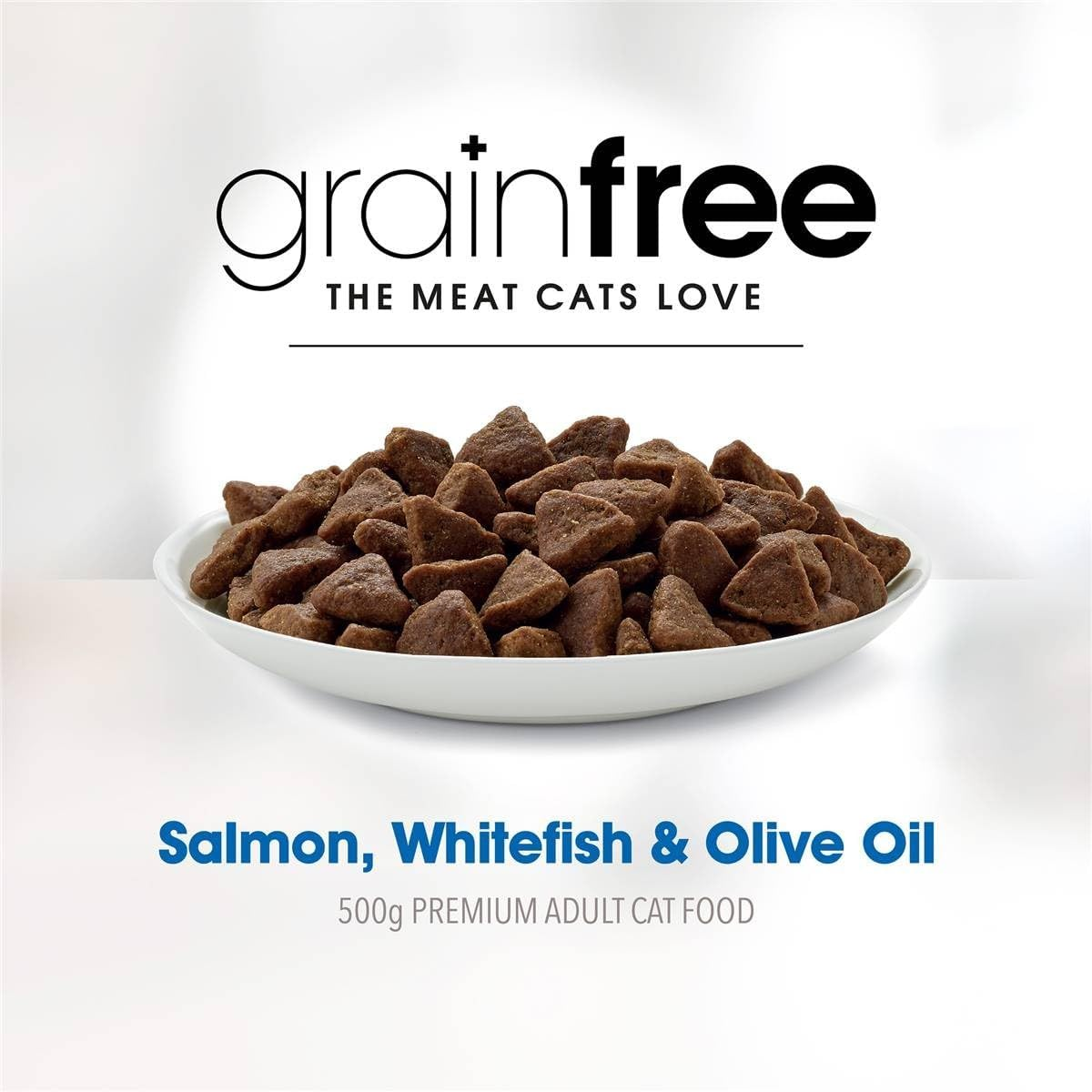 Fussy Cat Salmon and Whitefish with Olive Oil Adult Dry Cat Food 500 G image number 1