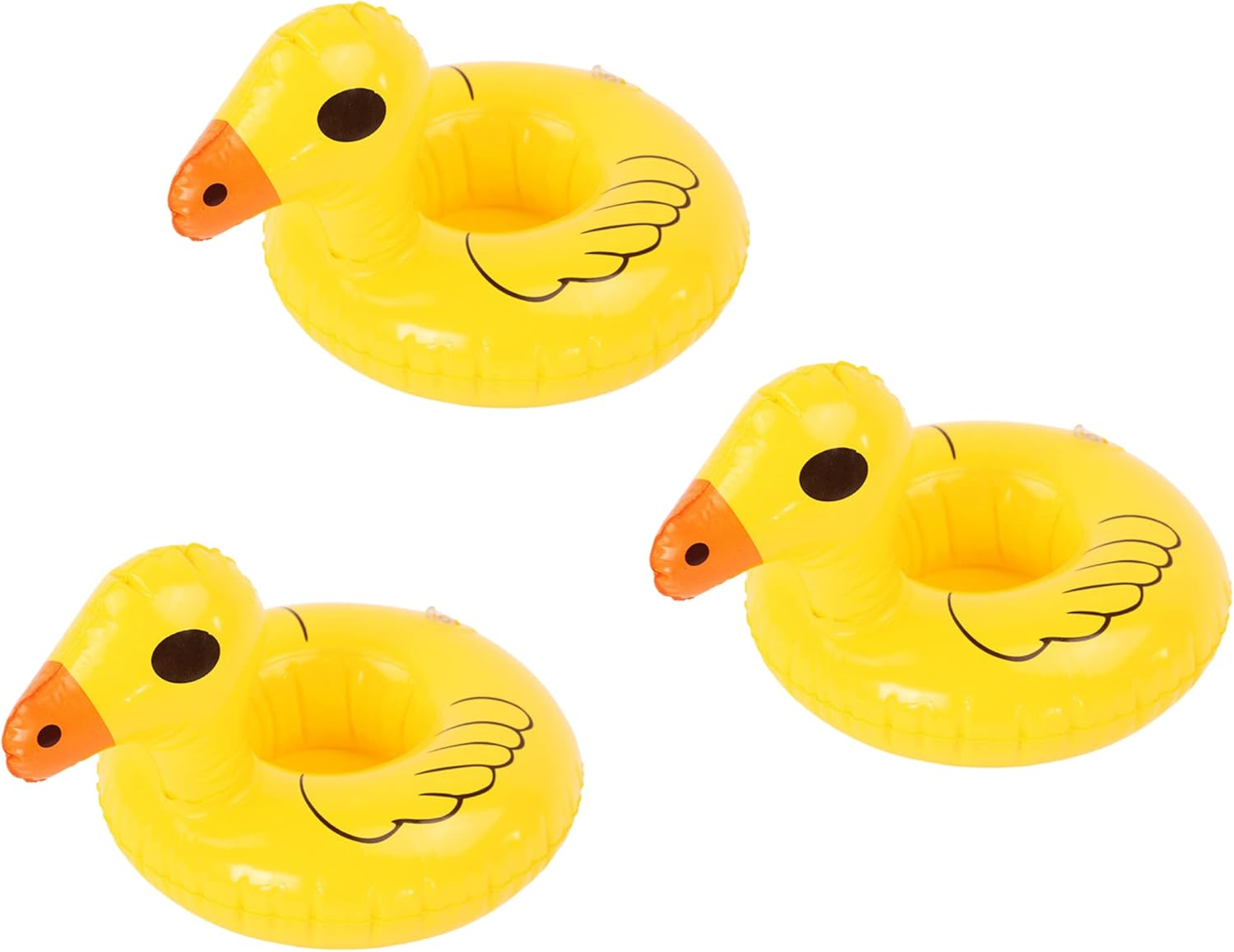 Inflatable Drink Holder, 3 Pcs Cup Pool Drink Holder Floating for Summer Pool Party image number 3