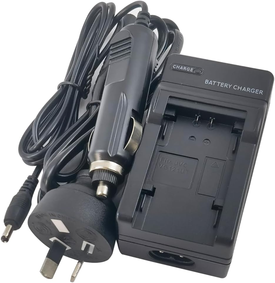 Single AC/DC Mains/Car Battery Charger for JVC BN-VG121 BN-VG121U, BN-VG107 BN-VG107E, BN-VG108 BN-VG114 BN-VG114E, BN-VG138U Everio GZ-HM300 GZ-HM GZ-EX GZ-HD GZ-MS Series Camera image number 3