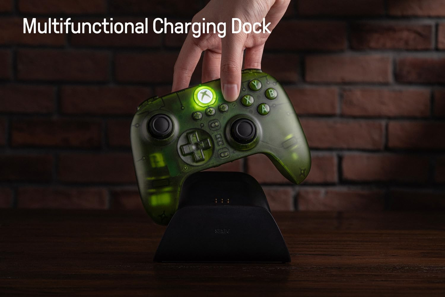 8Bitdo Ultimate 3-Mode Hall Effect Joysticks/Hall Trigger Controller with Charging Dock, Wired for Xbox Series X|S, Xbox One, Wireless for Apple, Windows & Android - Officially Licensed (Jade) image number 2