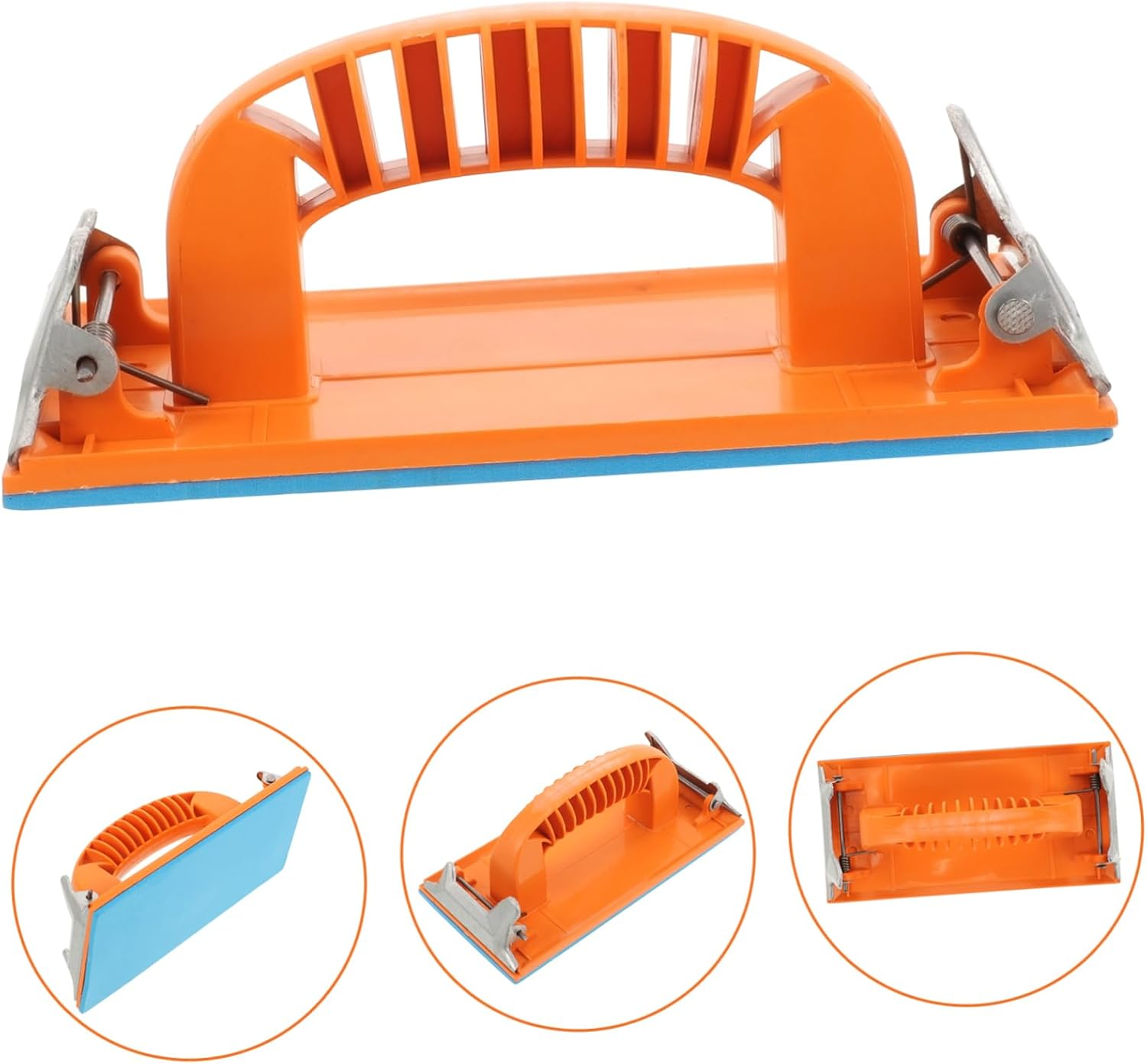 Vaguelly 2Pcs Hand Sander Sandpaper Holder Self-Adhesive Drywall Sanding Blocks Hollow Design for Woodworking and Automotive Sanding image number 3