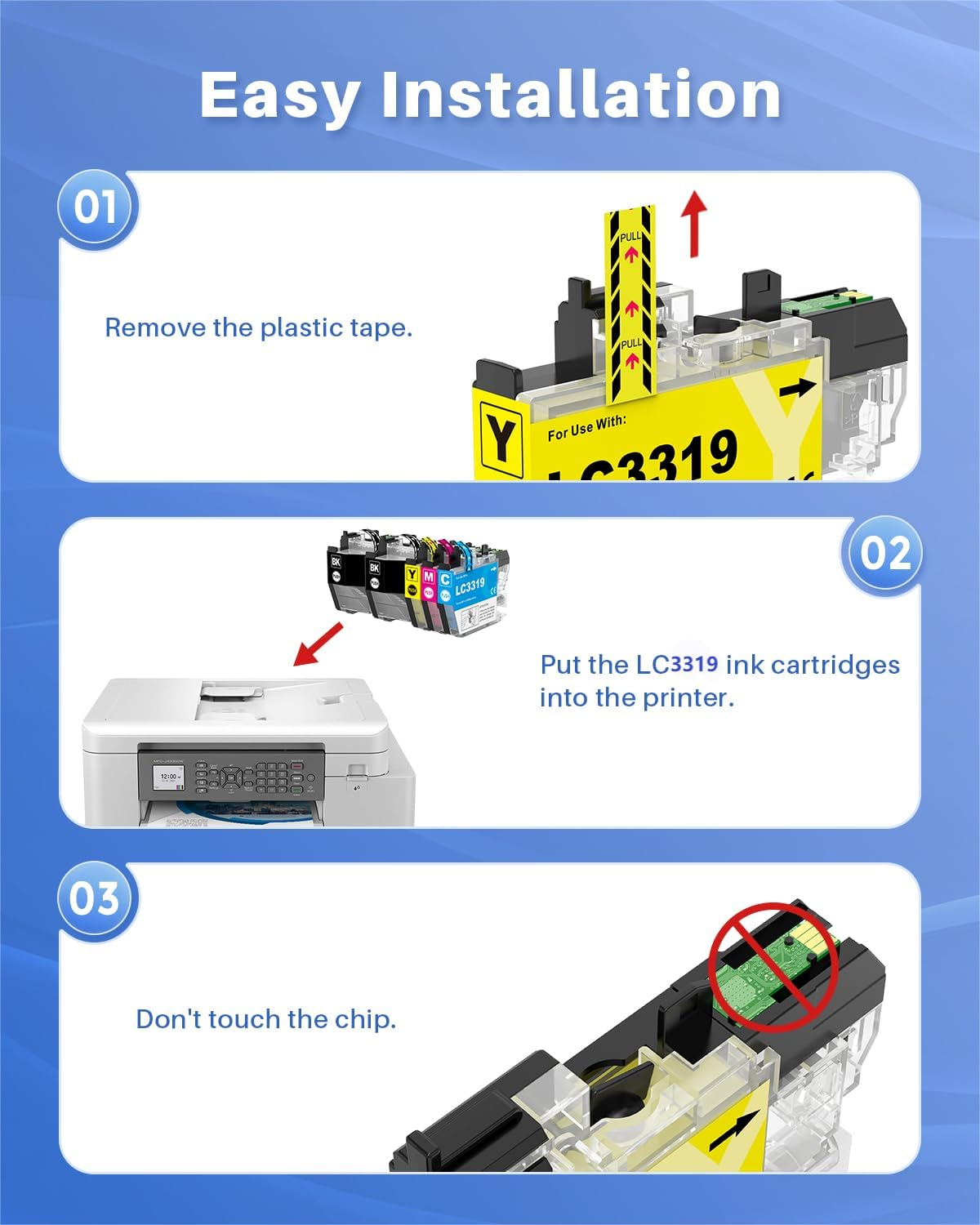 Ink4U LC3319XL Ink Cartridges 5 Pack Replacement for LC3319XL LC3319 LC-3319XL LC3317 LC-3317XL Ink for MFC J5330DW J5730DW J6530DW J6730DW J6930DW (2Black, 1Cyan, 1Yellow, 1Magenta) image number 1