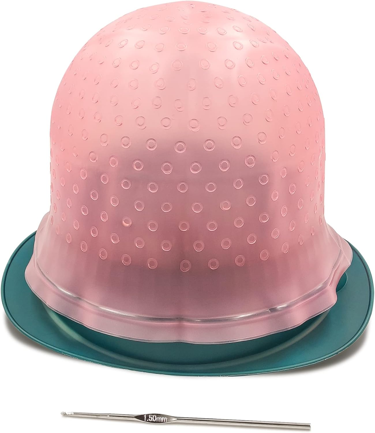 Highlight Caps with Pre Cut Holes Silicone Hair Highlighting Cap for Highlighting Hair Dye Cap No Leakage Reusable Highlighting Cap Dye Cap Pre Pierced (Blue)