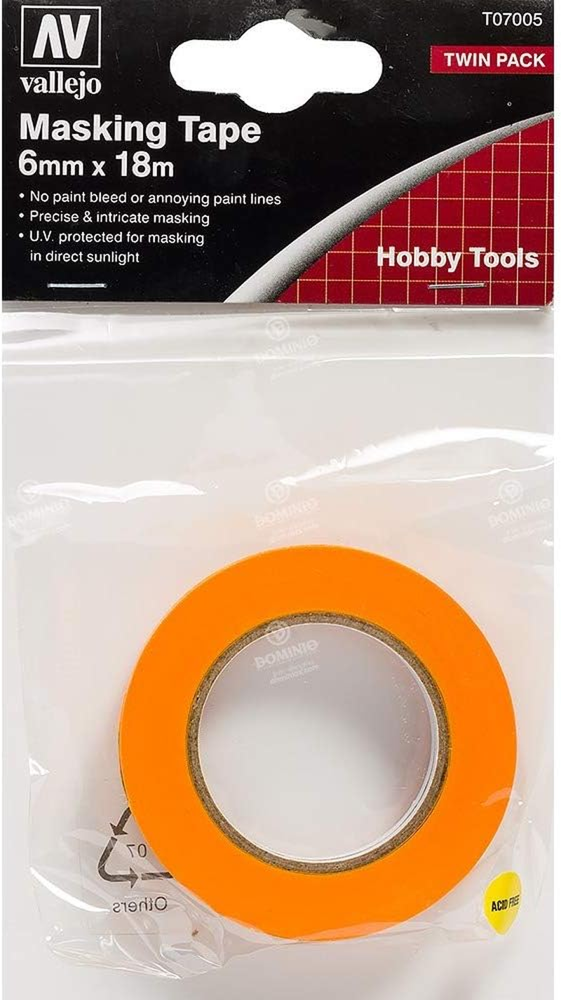 Vallejo Tools Precision Masking Tape 6Mmx18M - Twin Pack