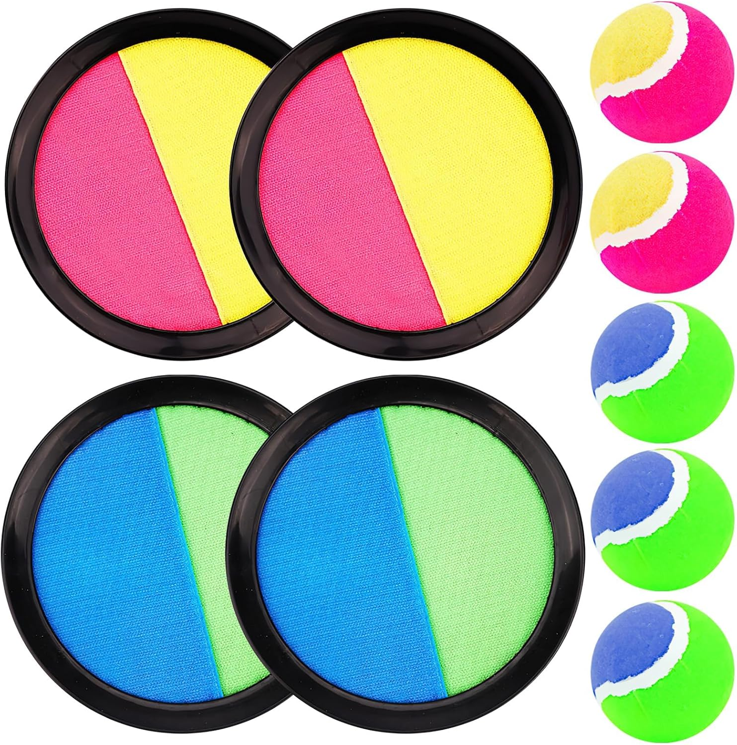 DAKLUNAR Velcro Ball Game Throwing Game Children from 3 4 5 6 7 Years Velcro Ball Beach Toy with 4 Catch Discs image number 1