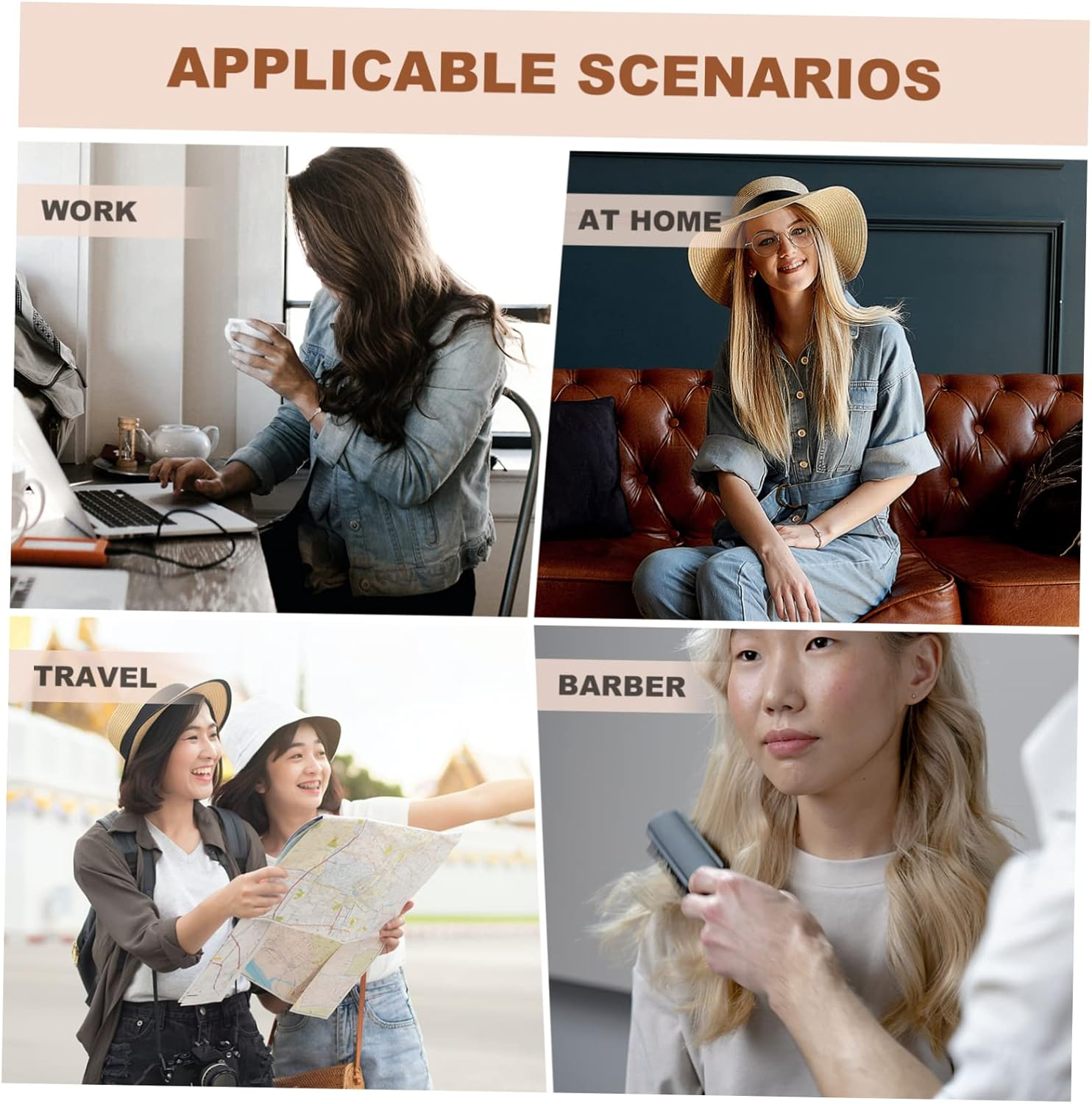 Mikinona 2Pcs Acetate Hair Combs Wide Tooth Hair Brush Detangler for Wet Dry Styling image number 5