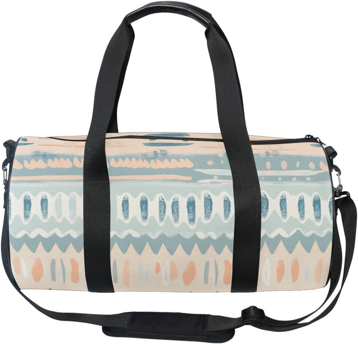 Boho Tribal Pattern Array Travel Tote Bag Travel Weekender Gear Bag Sports Waterproof image number 2