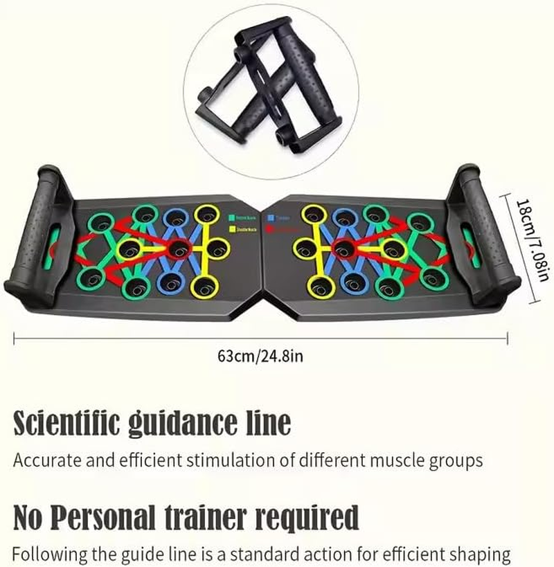 Bushora Push up Board-Push up Board Men- Foldable Portable Exercise Equipment, Multi-Function Strength Training Board for Men and Women image number 2