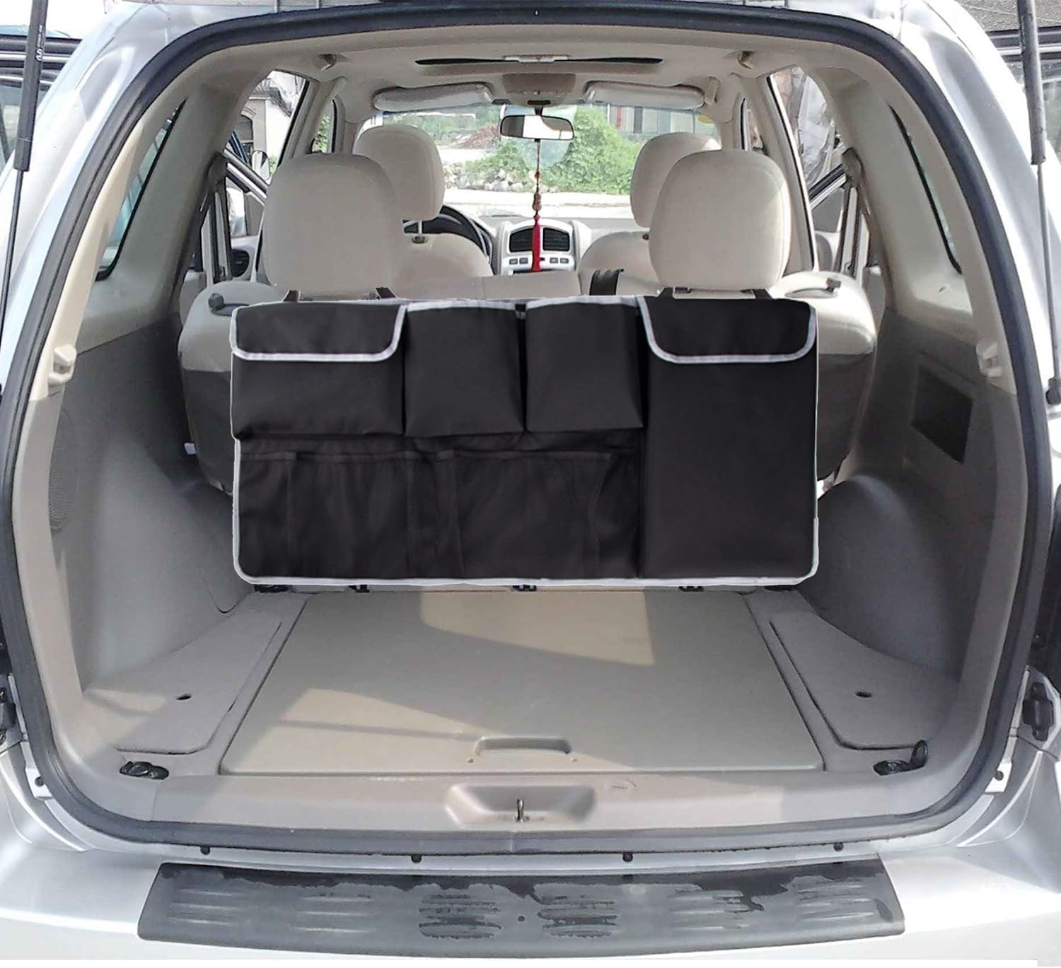 Taicols Car Trunk Organizer I Sport Touring Carbon Edition SUV - Spacious Storage, Backseat Hanging Bag, Tissue Holder, Car Trunk Organizer Backseat Hanging Storage Bag, Universal Car Accessories image number 4