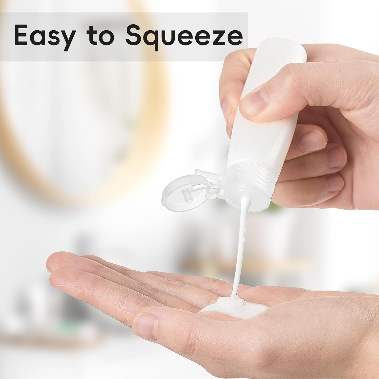 TUZAZO 10 Pack 0.6 OZ Small Travel Squeeze Bottles, Refillable Travel Tubes Empty Cosmetic Containers for Lotion, Shampoo, Conditioner, Sample image number 5