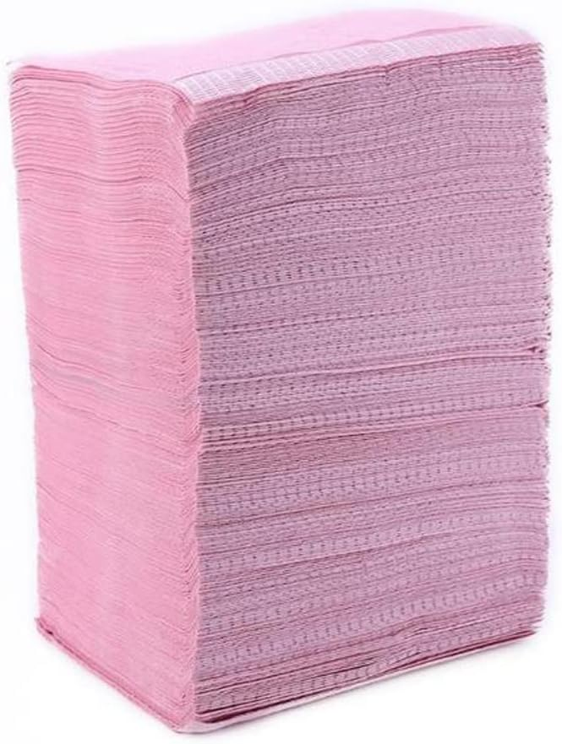 125Pcs Pink Pads Disposable Waterproof Medical Paper Dentist Oral Bib Dental Clean Pad image number 1