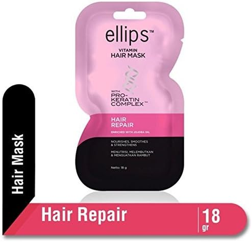 Ellips Hair Mask (Pro Keratin) - Hair Repair, 18 Gramme (Pack of 4) image number 2
