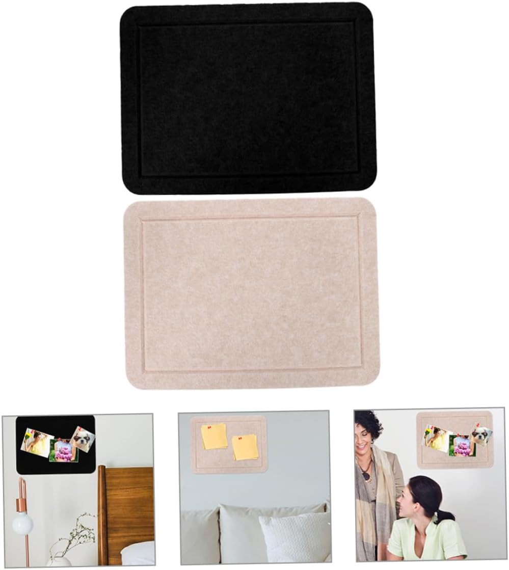 Tofficu 2Pcs Classroom Pin Board Felt Bulletin Board Memo Pushpins Wall Organizer for Office image number 1