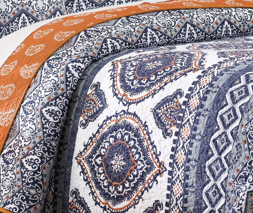 Greenland Home Fashions Medina Saffron Quilt Set image number 1