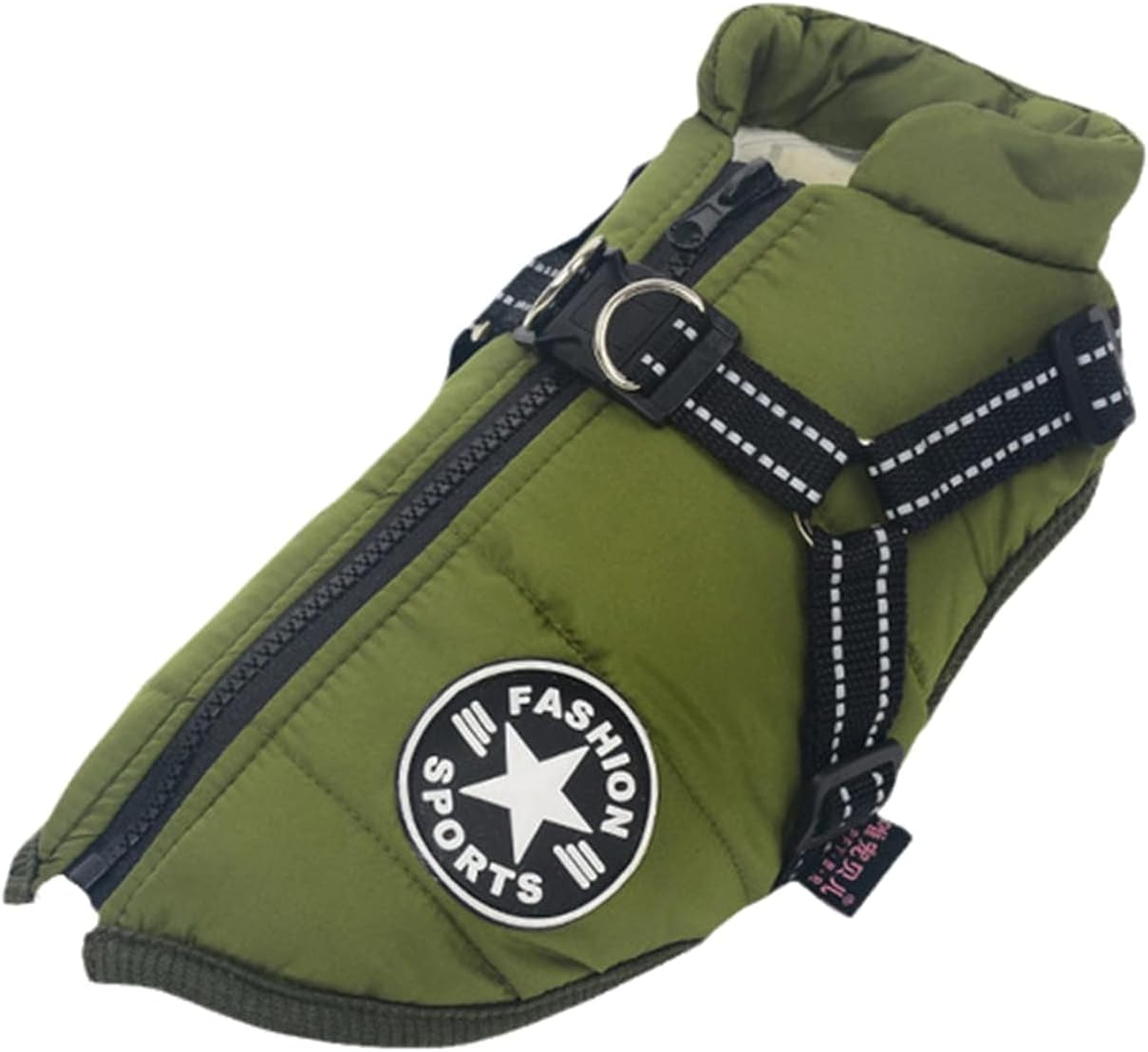 Small Dog Jacket with Harness, Outdoor Dog Sport Vest, Outdoor Warm Pet Winter Coat Harness for Cats Puppy Small Dogs (Blue, 4XL)