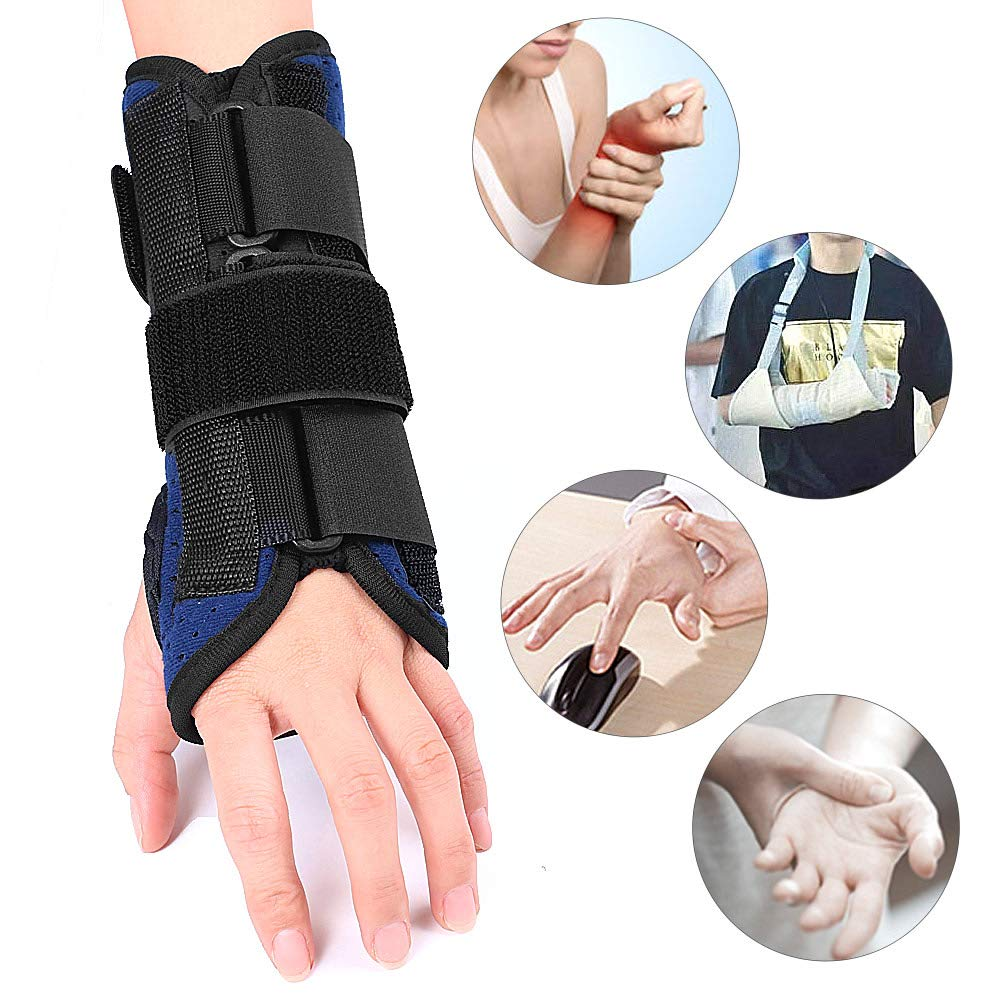 Wrist Brace, Carpal Tunnel Splint for Men & Women, Adjustable Compression Wrist Support for Pain Relief, Tendonitis, Arthritis, Sprains (Left)