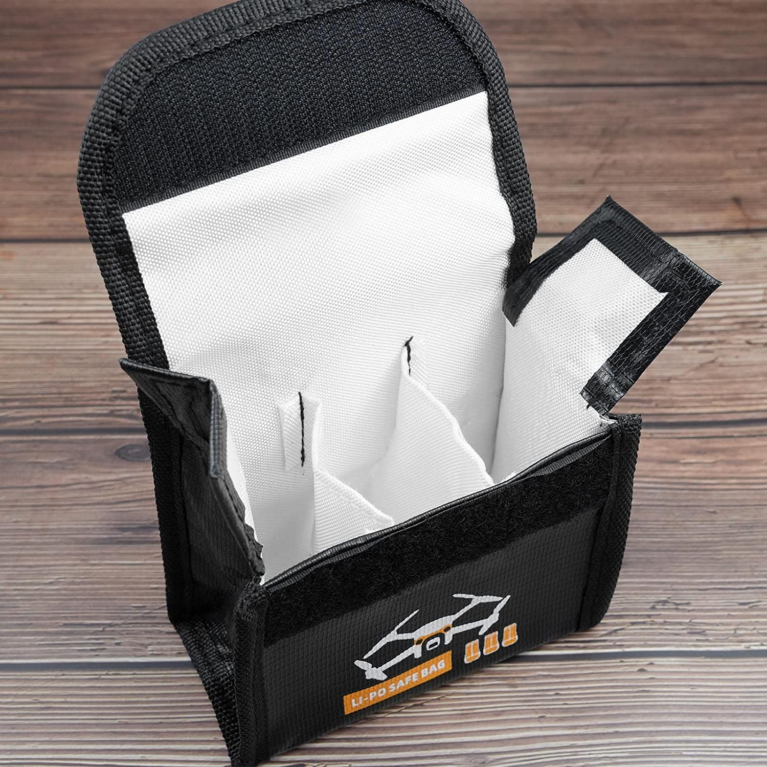 Ecsing Battery Explosion-Proof Safety Bag Compatible with Mini 3 Pro Drone Battery Safety Charging Storage Bag Replacement 121X95X63Mm L Size image number 6