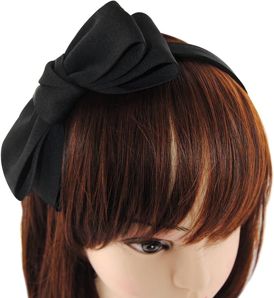 Axy Headband with Large Bow 14 Cm X 7 Cm &ndash; Beautiful Headband Hair Accessories Hair Band HRS3 (Orange)