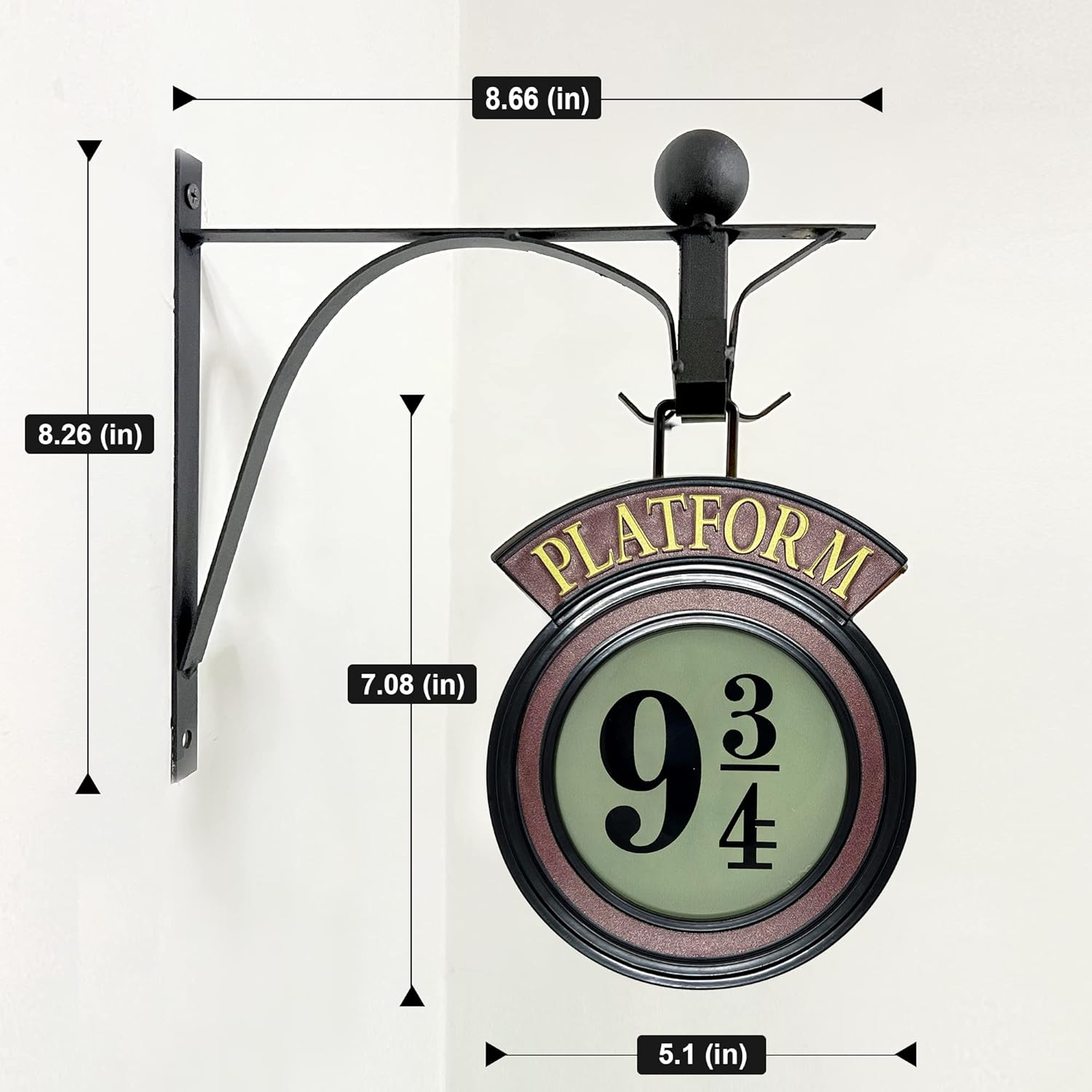 Harries Potter Hanging 9 3/4 Night Light Vintage 9 3/4 Sign Wall Lamp, Home Room Decor image number 3