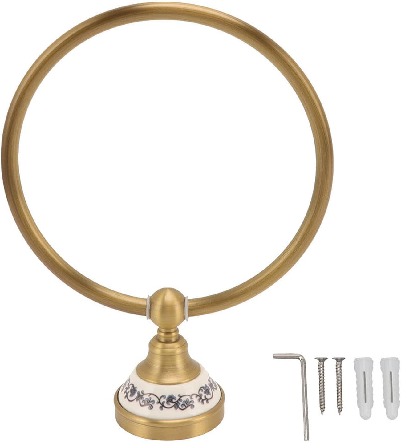 Towel Holder Towel Rack Accessories Decal Bathroom Wall Mount Blue White Bporcelain Antique Pstand for Wall Hanging Holder Pwall Mounted Hanger Mounted image number 3